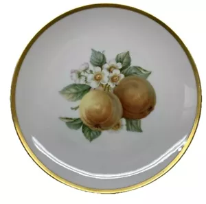 Vtg Hutschenreuther Selb Salad Plate LHS Germany Pasco Asian Pears Gold 8" - Picture 1 of 5