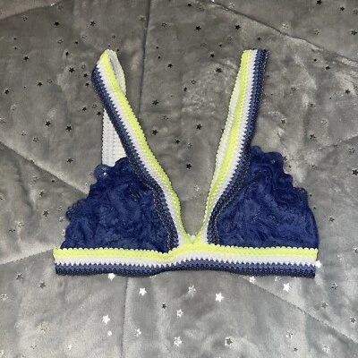 Intimately Free People XS Blue, White And Yellow Bralette  - Image 1 of 4