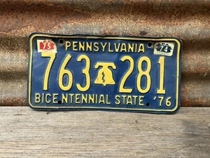 Authentic 1974 1975 Pennsylvania License Plate Vintage PA Liberty Bell Tag - Picture 1 of 1