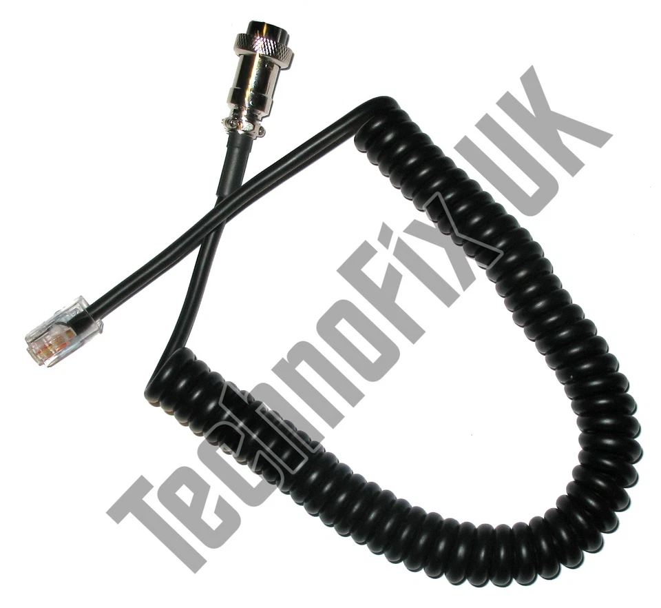 TECHNOFIX UK 8 pin RJ45 cable for Kenwood desk microphones MC-60 MC-60A MC-90