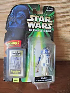 1/18 3.3/4 10cm STAR WARS BLISTER USA FLASH BACK R2 D2 LAUNCHING LIGHTSABER 1998 - Imagen 1 de 3