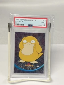 Pokemon PSA 9 Psyduck Holo Foil 54 - Topps TV 1999 Black Logo Mint Card - Picture 1 of 9