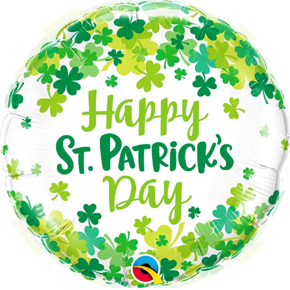 18-дюймовый фольгированный воздушный шар Happy St Patricks Day ирландский трилистник гелий/воздушный декор для вечеринки - Изображение 1 из 1