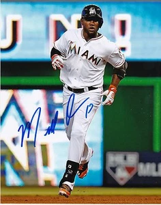 MARCELL OZUNA MIAMI MARLINS ACTION SIGNED 8x10 - Picture 1 of 1