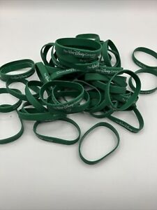 LOT OF 50 Silicone Rubber Wristband Bracelet Disney Parks The Walt Disney Green