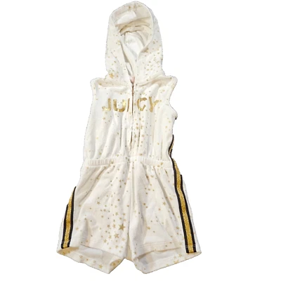 Juicy Couture ребенка ясельного возраста девочки Детский комбинезон белый/золото/черный размер 3T стиль # 8010039-99 - Изображение 1 из 4