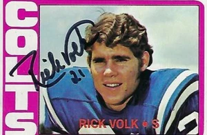 RICK VOLK SIGNED 1972 TOPPS #141 - BALTIMORE COLTS - Picture 1 of 1