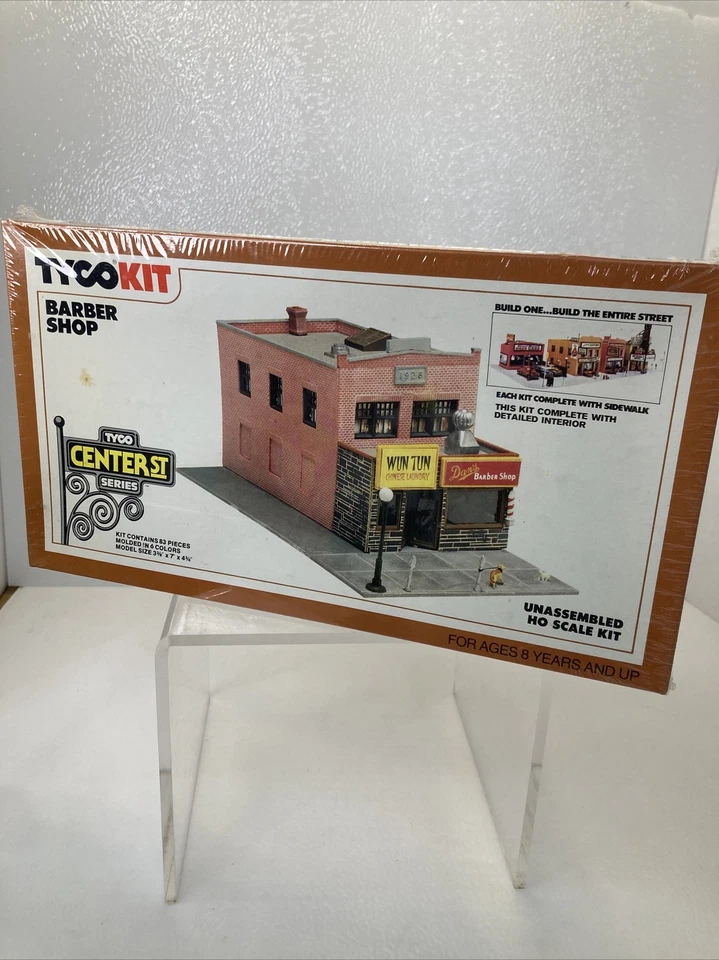 Barber Shop Laundry HO Scale Building Kit Center Street TYCO 7771