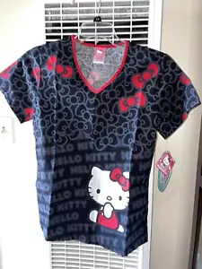 Hello Kitty Cotton Scrub Top Sz Small - Picture 1 of 6