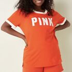 PINK Victoria's Secret Large  Tee T-Shirt Campus  Crew Orange Halloween