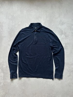 Hackett Camiseta Manga Larga Lino Azul Oscuro Talla L Foto 1 de 4