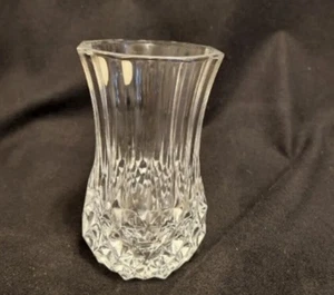 Vintage French Flower Vase Cristal d' Arques Glass Lead Cystal Anemones - Picture 1 of 4