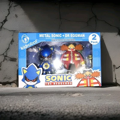 Mini figuras de metal Sonic & Dr. Eggman Sonic The Hedgehog paquete de 2 Kidrobot Foto 1 de 4
