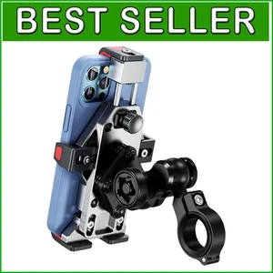 Secure Aluminum Motorcycle Phone Mount with Vibration Dampener - Fits 4.7-7.2'' - Photo 1 sur 11