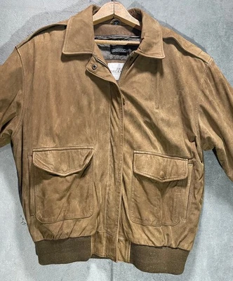 De Colección Sea Dream Cuero Marrón Bomber Jack Thermolite Lg Forro con Cremallera Foto 1 de 4