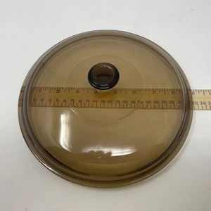 Pyrex 624C Amber Glass *Replacement Lid* for 024 2Qt Amber Round Casserole Dish - Afbeelding 1 van 5