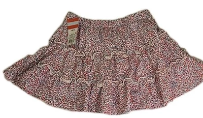 Falda corta floral Cat & Jack para niñas talla S 6/6X roja azul nueva con etiquetas 11A40 Foto 1 de 2