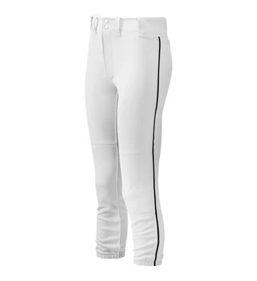 Mizuno Performance Womens Large White W/Black Piping Softball Elastic Bottom NWT - Image 1 of 4
