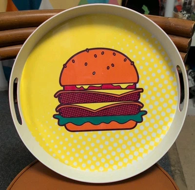 Target Melamine Large Serving Tray Pop Art Hamburger - Poptimism 2017 Retired  - Image 1 of 4
