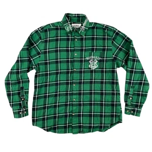 Harry Potter Cakeworthy Shirt Mens 2XL Green Plaid Slytherin Hogwarts Flannel - Picture 1 of 10