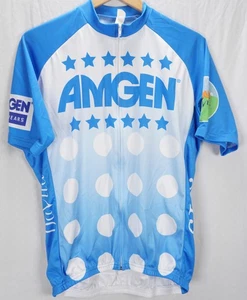 MENS SHORT SLEEVE CYCLING JERSEY FULL ZIP AMGEN TOUR DAVITA NC NORTH CAROLINA XL - Picture 1 of 7