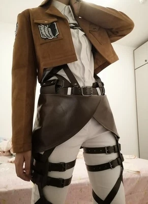 Attack On Titan Mikasa·Ackerman Cosplay Costume Strap Belt Accessories Set - Image 1 of 4