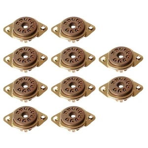 10pcs 9Pins Bakelite Tube Socket Base for 12AX712AT712AU7ECC83 Ideal - Afbeelding 1 van 12