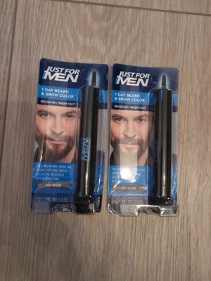 Color de barba y cejas Just for Men de 1 día, marrón claro 0,3 fl oz. Lote de 2 Foto 1 de 2
