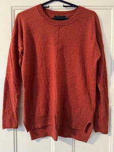 Tahari 100% Kaschmir Rundhalspullover Gr. M Pure Luxe Orange DEFEKT - Bild 1 von 4