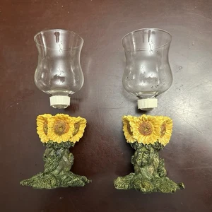 2 nuovi PartyLite portacandele votivo girasole tea light estate primavera vintage - Foto 1 di 4