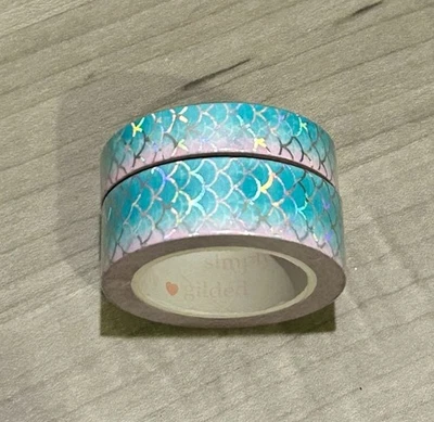 НОВАЯ Просто Позолоченная Русалка Омбре Хвост Бирюзово-фиолетовая Голографическая лента васи 10 15 мм b - Изображение 1 из 2