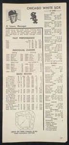 1969 CHICAGO WHITE SOX - 1st YEAR KANSAS CITY ROYALS HOME/AWAY ROSTER SCHEDULES - Picture 1 of 2
