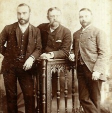 Victorian Cabinet Card Photo Men Fashion Harvey Studio Kimberley South Africa