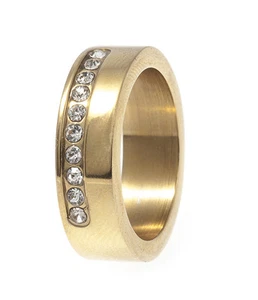Magnifique Bague Fantaisie Anneau Dorée Strass Bud to Rose by Diddi Taille 57 - Imagen 1 de 1
