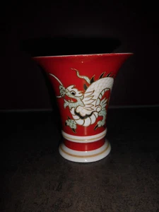 Schaubach Kunst dekorative Vase Ming Vase mit Drachenmotiv handgemalt - Bild 1 von 4