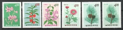 COREA DEL SUR 1965 PLANTA Y FLORES CONJUNTO CORTO DE 6 SELLOS EN MENTA CON BI... - Imagen 1 de 3