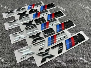 M PERFORMANCE COMPETITION SILVER BLACK REAR BADGE EMBLEM X4M X5M X6M X7M - Picture 1 of 20