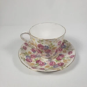 Royal Stafford Tasse & Untertasse "June Roses" Chintz Bone China England - Bild 1 von 15
