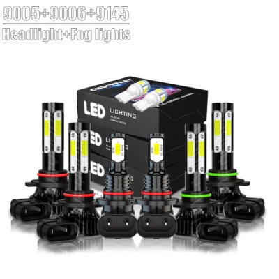 Faros LED 6000K para Jeep Grand Cherokee 2005-2010 + faros antiniebla 4 lados Foto 1 de 4