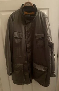 Nike Mens Classic Parka Coat H8 LDR Vtg Grey Insulated Rain Jacket Long Trench L - Picture 1 of 16