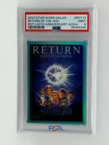 2023 Topps Star Wars Galaxy Return of the Jedi 40th Anniversary Aqua /199 PSA 9 - Picture 1 of 2