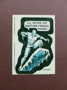 1976 Topps - Marvel Comic Book Super Heroes Sticker UK Version - ICE MAN - Picture 1 of 6