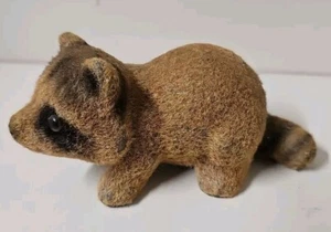 Vintage MCM Flocked Raccoon figurine - Picture 1 of 4