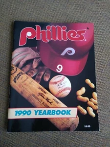 1990 PHILADELPHIA PHILLIES OFFICIAL TEAM ISSUED YEARBOOK-NEAR- MINT - Picture 1 of 8