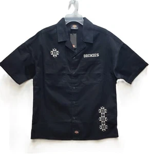 DICKIES Men's S/S Woven Shirt - Black - Small - NWT - Picture 1 of 4