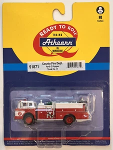 ATHEARN ~ Ready To Roll 1:87th HO Scale FORD C PUMPER ~ COUNTY FIRE TRUCK - Picture 1 of 5