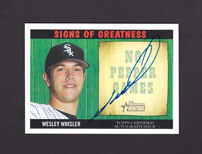 2005 Bowman Heritage / Signs of Greatness #SG-WW Wesley Whisler [NM/MT] - Image 1 of 2