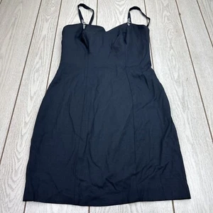 De Laru kleines schwarzes Kleid Größe 9/10 Vintage Cocktail Party Neujahr Perlen - Bild 1 von 9