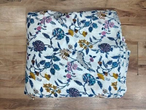25 Yard Indian Cotton Handmade Print Fabric Sanganeri Hand Block Printed Fabric - Picture 1 of 3