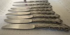 Cubiertos de acero inoxidable Oneida Mozart Deluxe vintage - Juego de 8 cuchillos de cena 9" - Imagen 1 de 3